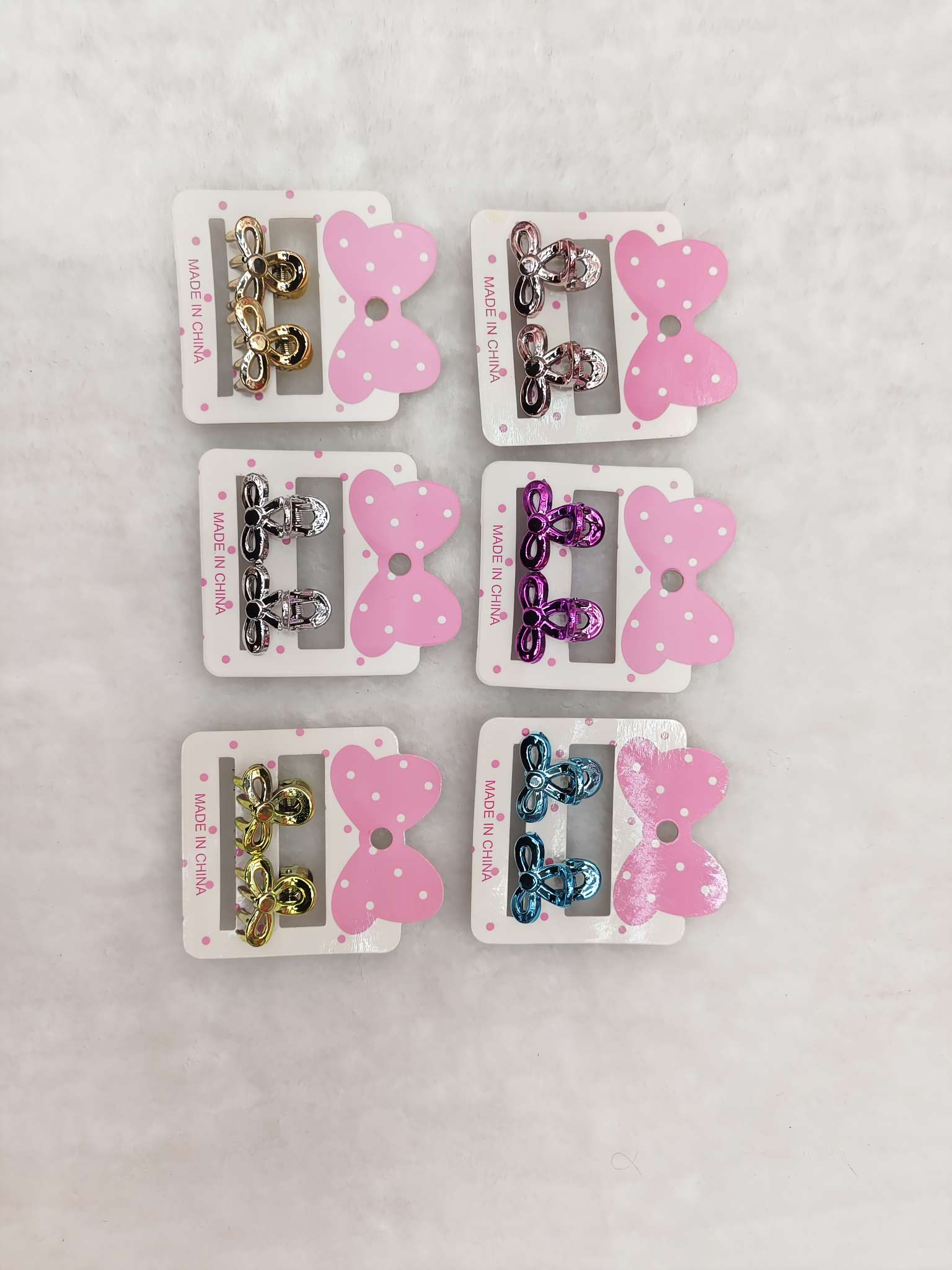 电镀夹子儿童饰品夏季可爱发夹女童潮流发饰 儿童发卡套装盒 戒指收纳盒子