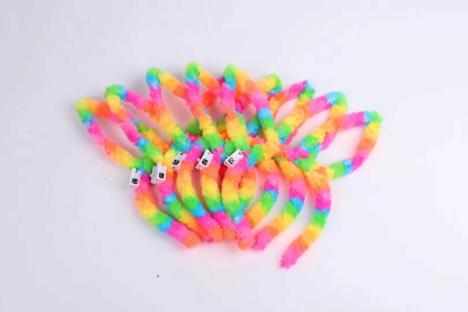 Luminous plush rabbit ear head buckle toy, children's creative toy Specification image