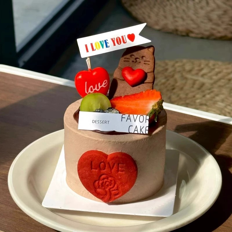 LOVE Heart-shaped candle Cake Decoration plugin Birthday Candles Dessert Counter Baking Decoration Birthday Candles Candles Scented Candles Birthday Candles Home Candle Cake Candles Candles Scented Candles Small Candle Cake Flame candles Item Picture