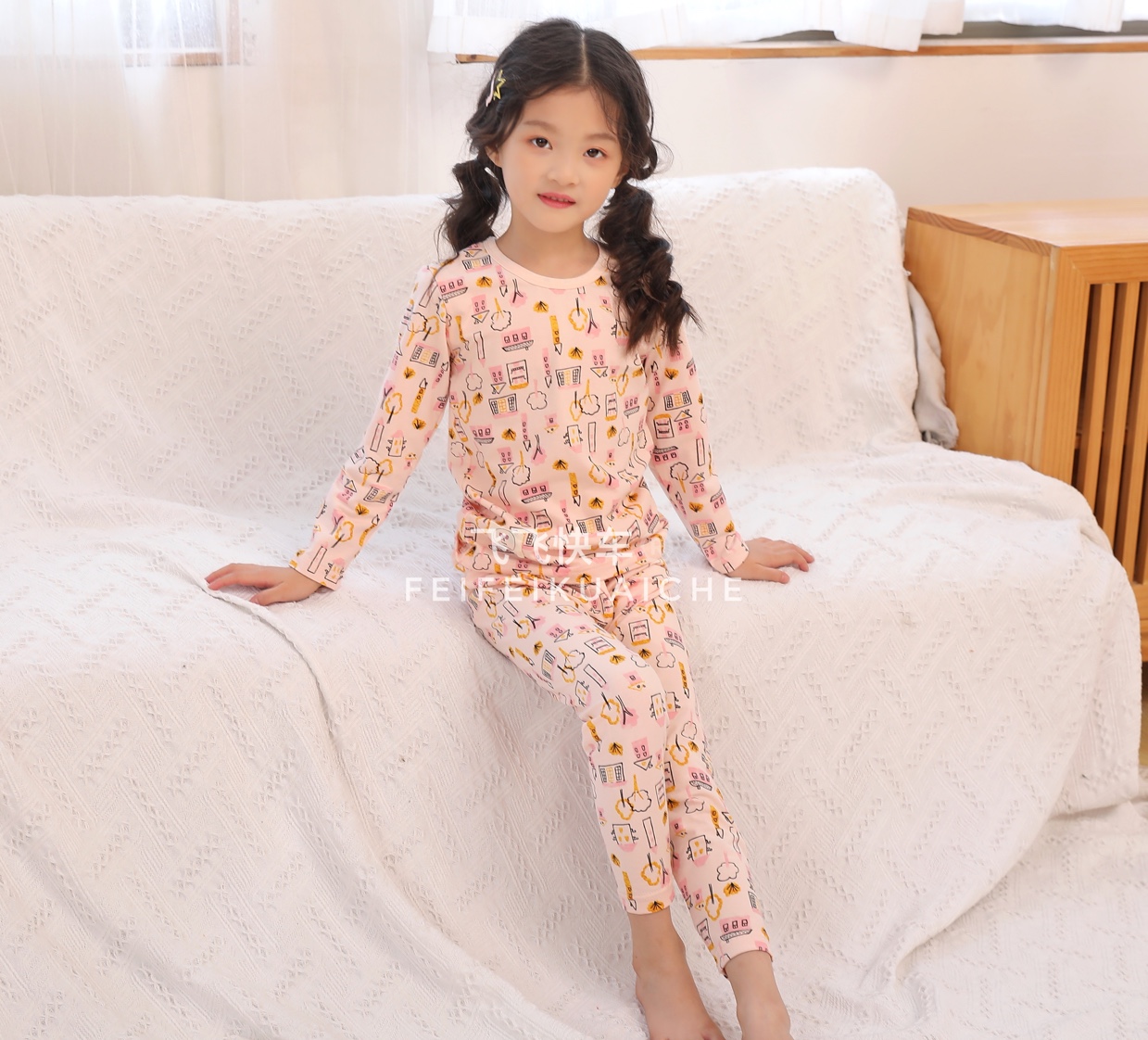 飞飞快车品牌儿童内衣秋衣秋裤莱卡棉儿童内衣厂家直销