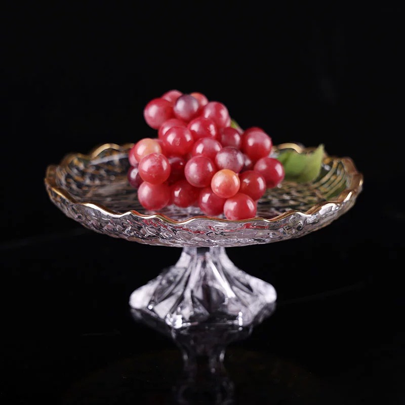 High-end luxurious crystal glass fruit plate, light luxury beauty salon, hotel front desk fruit plate, KKV-specific snack plate, Yangxuan 407 Specification image