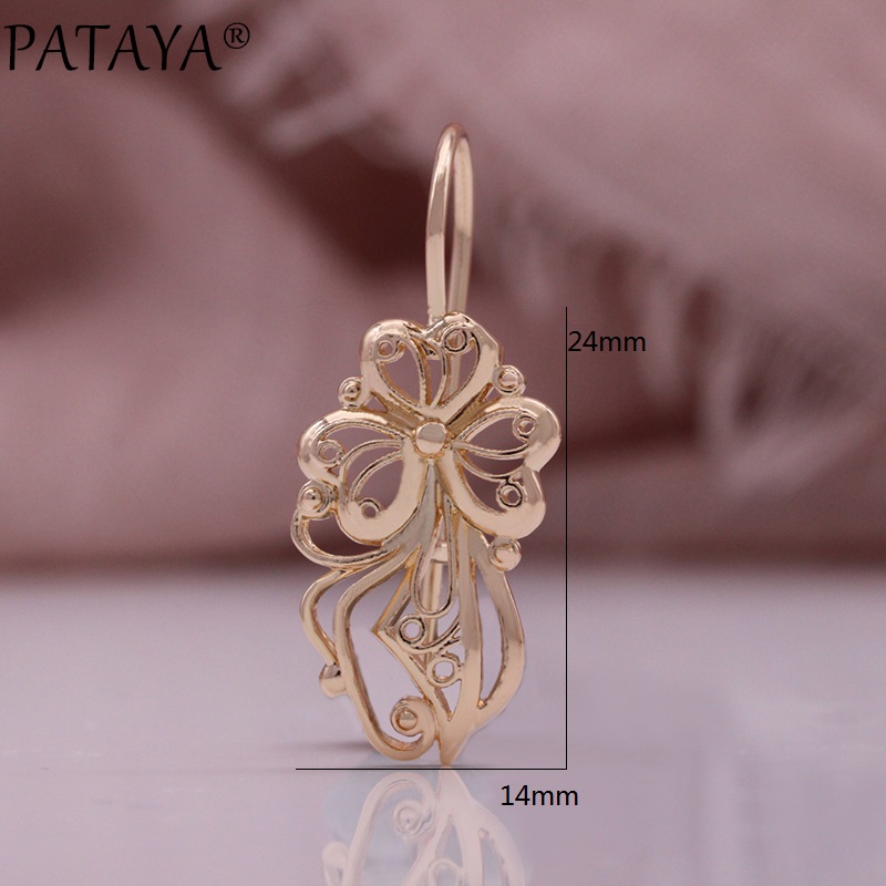 Factory direct supply of cross-border European and American women's ear hooks, fashionable and creative exaggerated accessories, rose golden surface spherical hollowed-out earrings. Factory direct supply wholesale Specification image