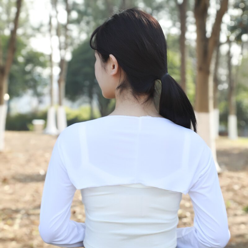 X跨境护肩款冰袖衣防晒衣户外防晒披肩夏季防紫外线一体冰丝袖套详情8