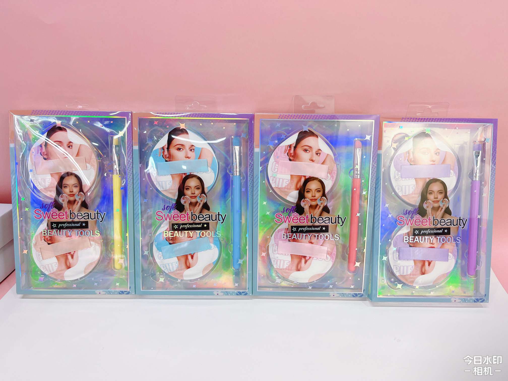 sweetbeauty essential makeup tools for beauty, skincare and makeup: Powder puff, makeup egg, makeup products, seamless makeup application, easily create a perfect look. Two cotton candy powder puffs + one makeup tube detail image 9