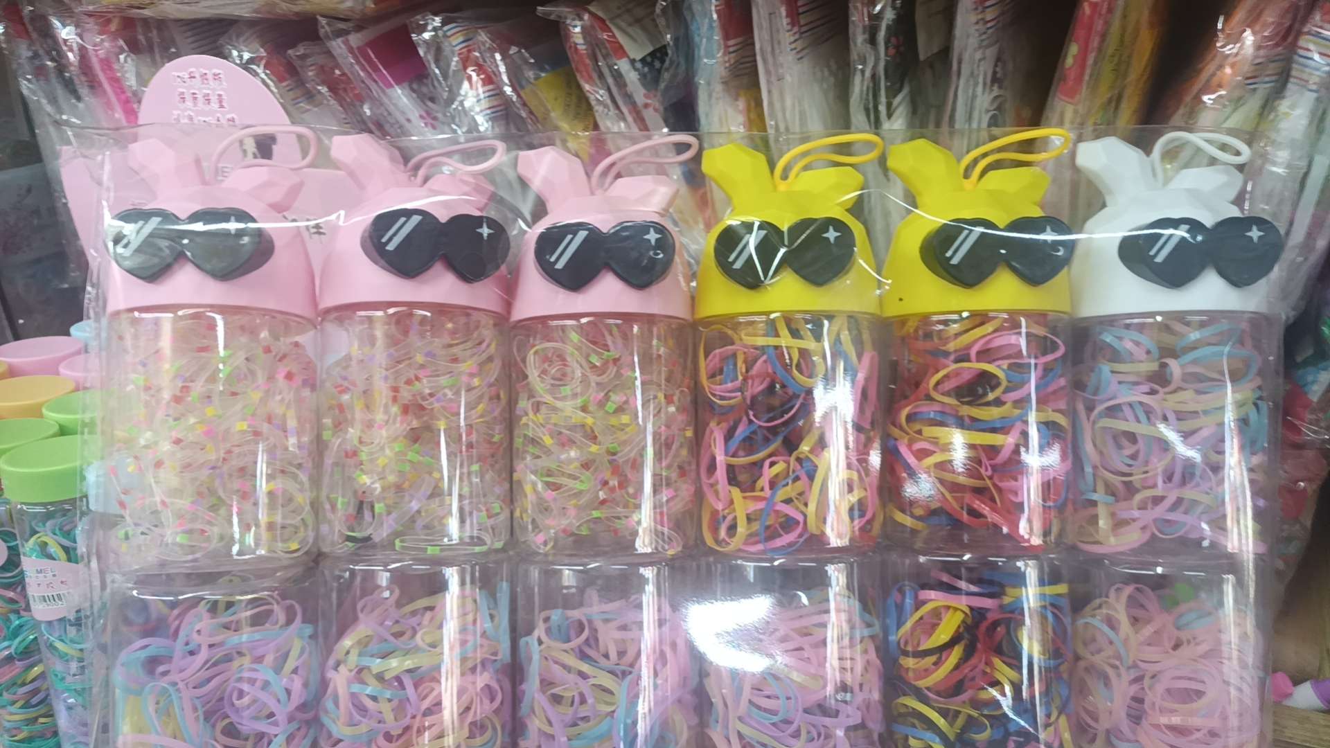 韩版女士拼接发饰头饰套装 透明蓝手圈发圈发绳头绳 高级感时尚发饰品头绳韩饰