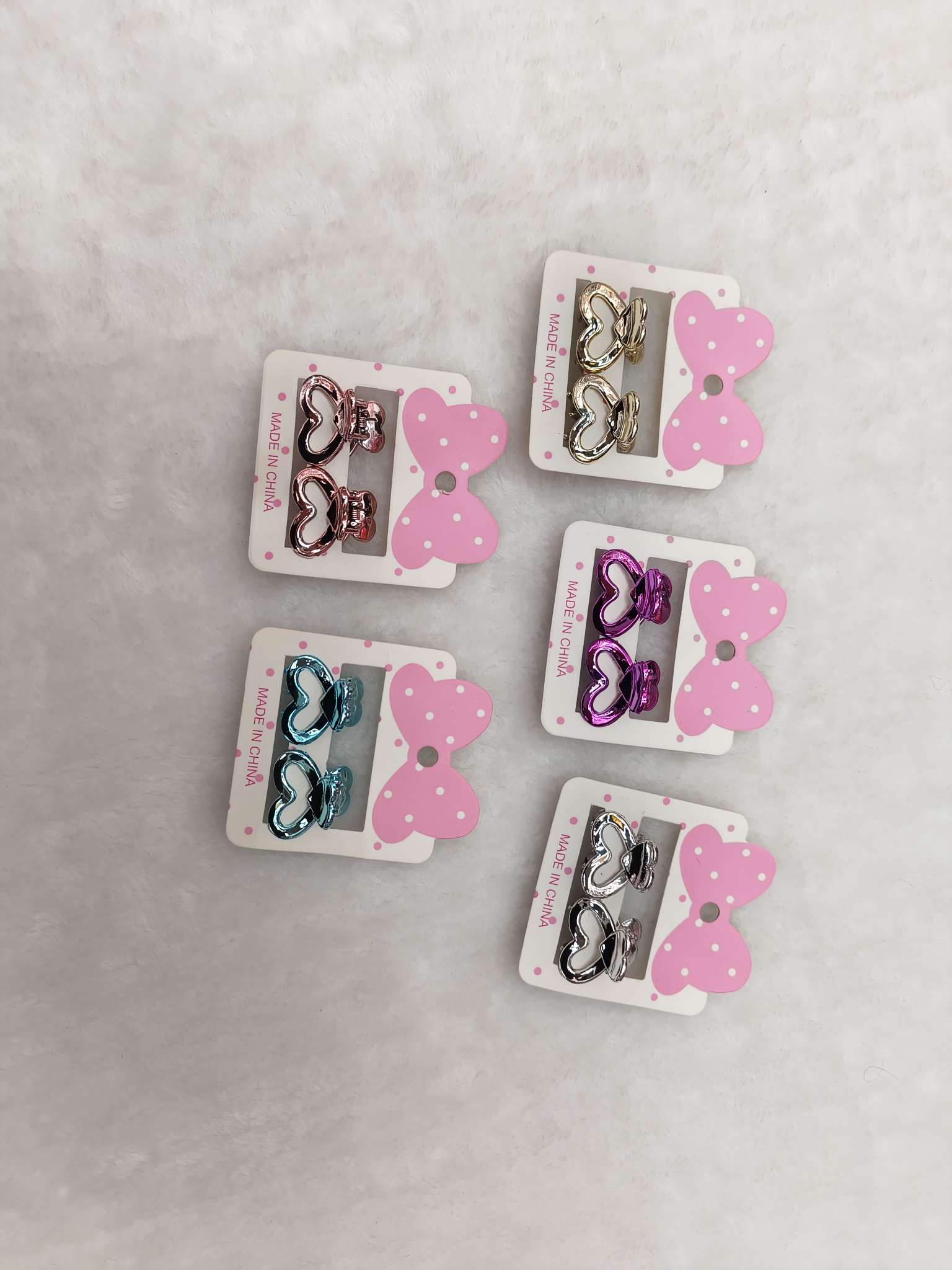 电镀儿童饰品夏季可爱发夹女童潮流发饰 儿童发卡套装盒 戒指收纳盒子