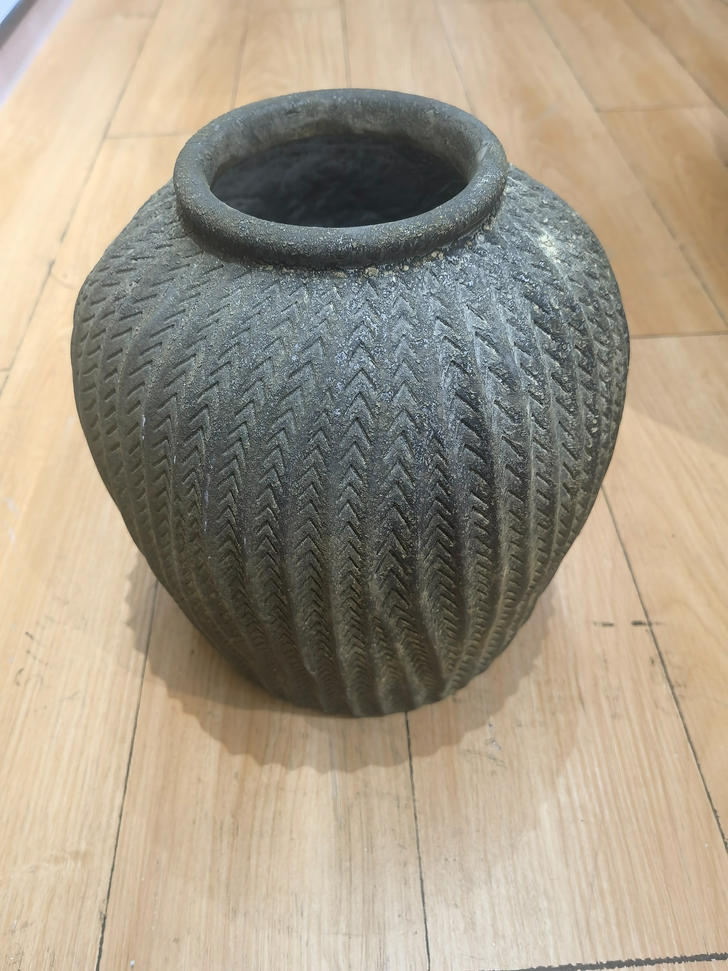 氧化镁花盆/落地花瓶/石英砂/瓷器花屏/陶瓷花盆细节图