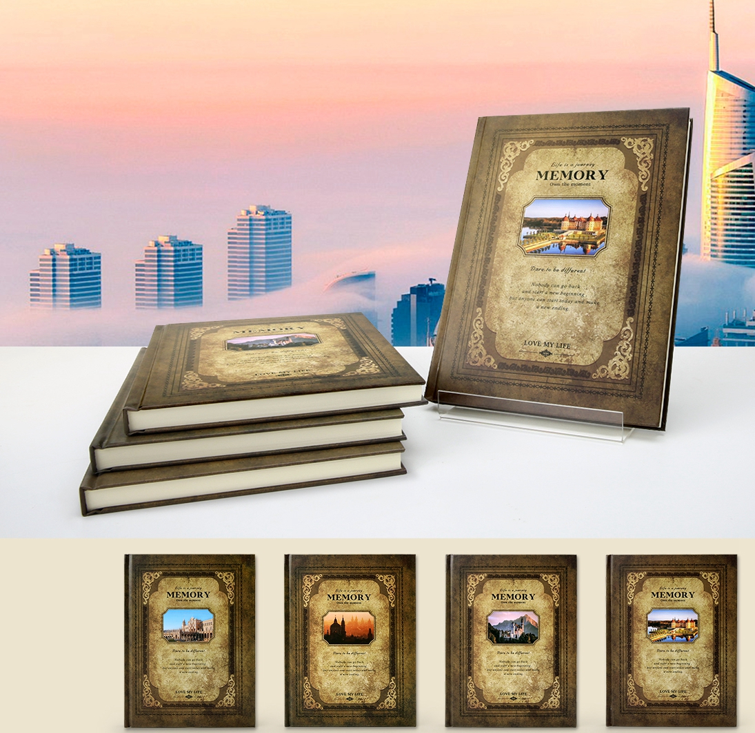 Notebook 520 hardcover, 16k notepad, B5 hardcover diary, kraft paper cover, 2383 details Picture