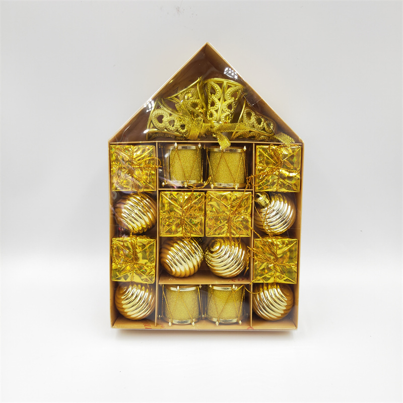 祥洲圣诞挂件房子礼盒装饰组合挂件圣诞树装饰