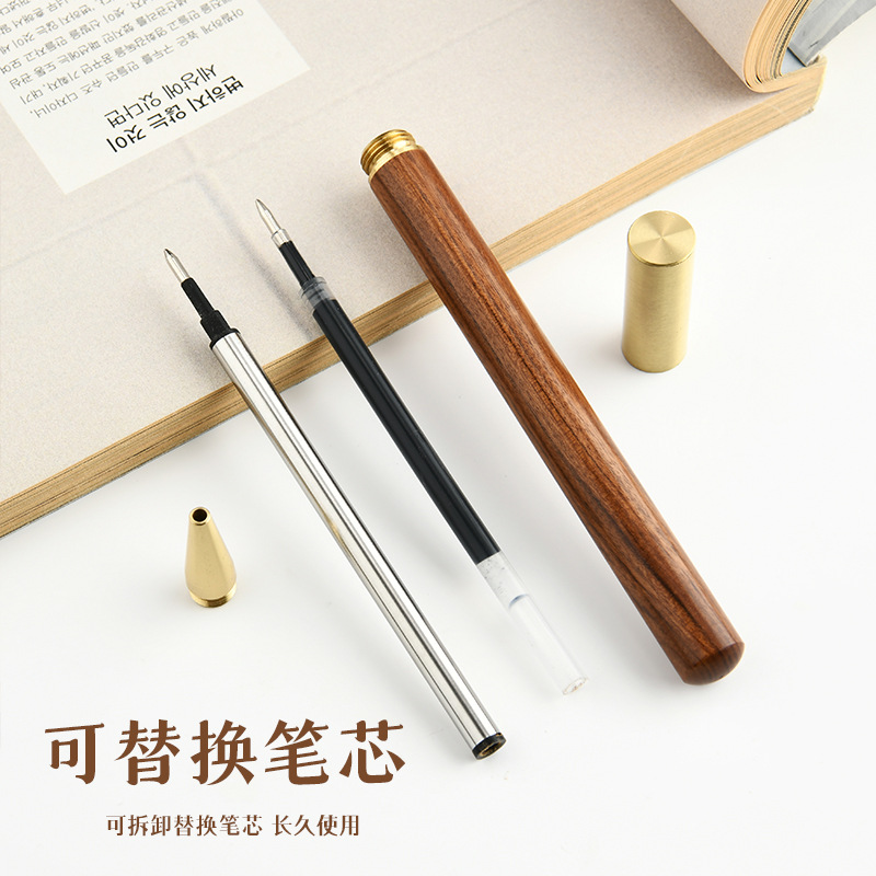 Neutral pen High-grade wooden pen can be printed gift pen Item Picture