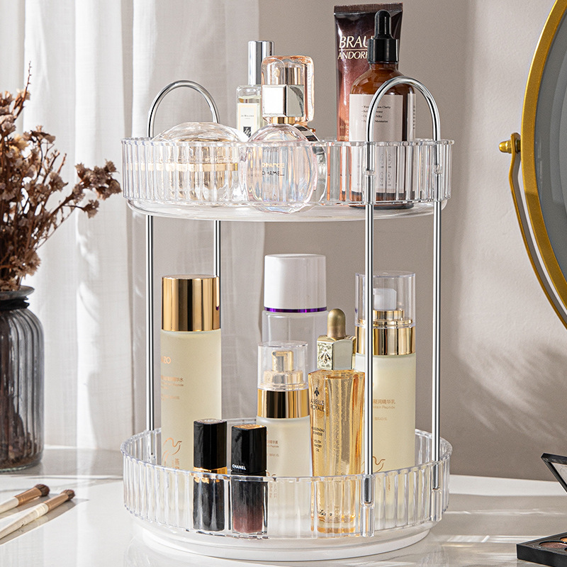 J149-008 Bathroom Storage shelf Punch free bathroom bedroom rotating makeup storage shelf jewelry storage box undefined