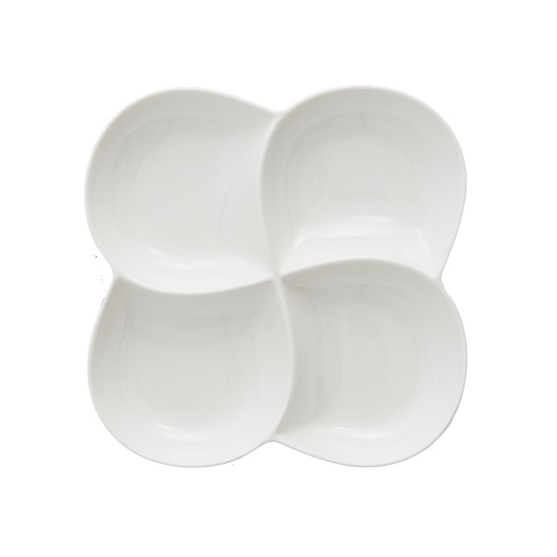 陶瓷装饰盘/餐具/陶瓷碟/餐桌餐巾扣/义乌餐桌扣白底实物图