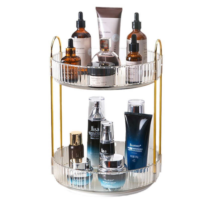 J149-008 Bathroom Storage shelf Punch free bathroom bedroom rotating makeup storage shelf jewelry storage box Specification drawing