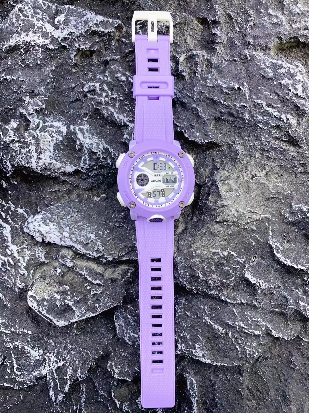 AOSUN electronic watch for girls, junior and senior high school students, waterproof and multi-functional student watch for girls, youthful campus style Specification image