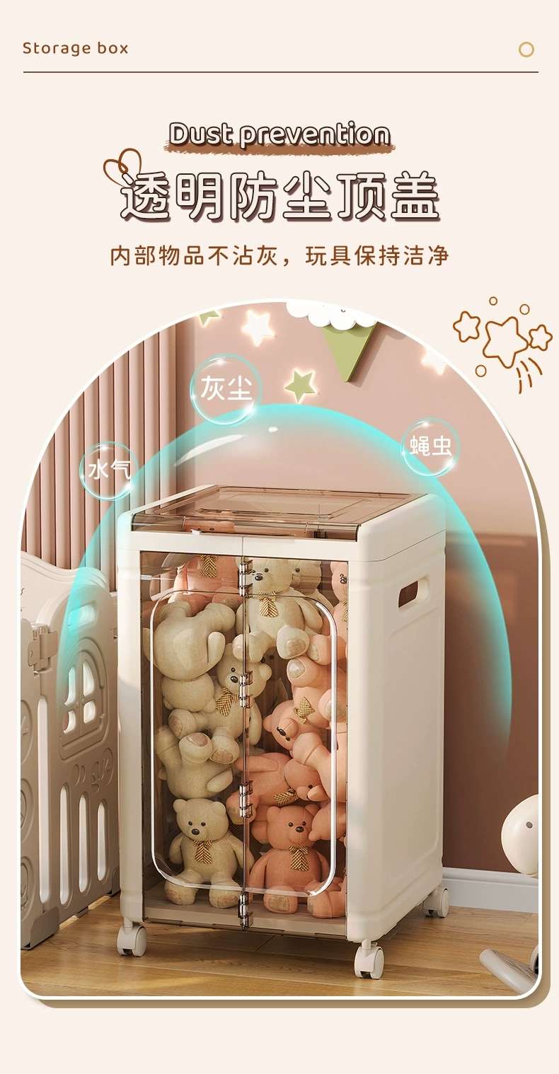 D47-1201-3 Clamshell storage box Household integrated toy storage box Snack clothing clutter storage box Application Scenario