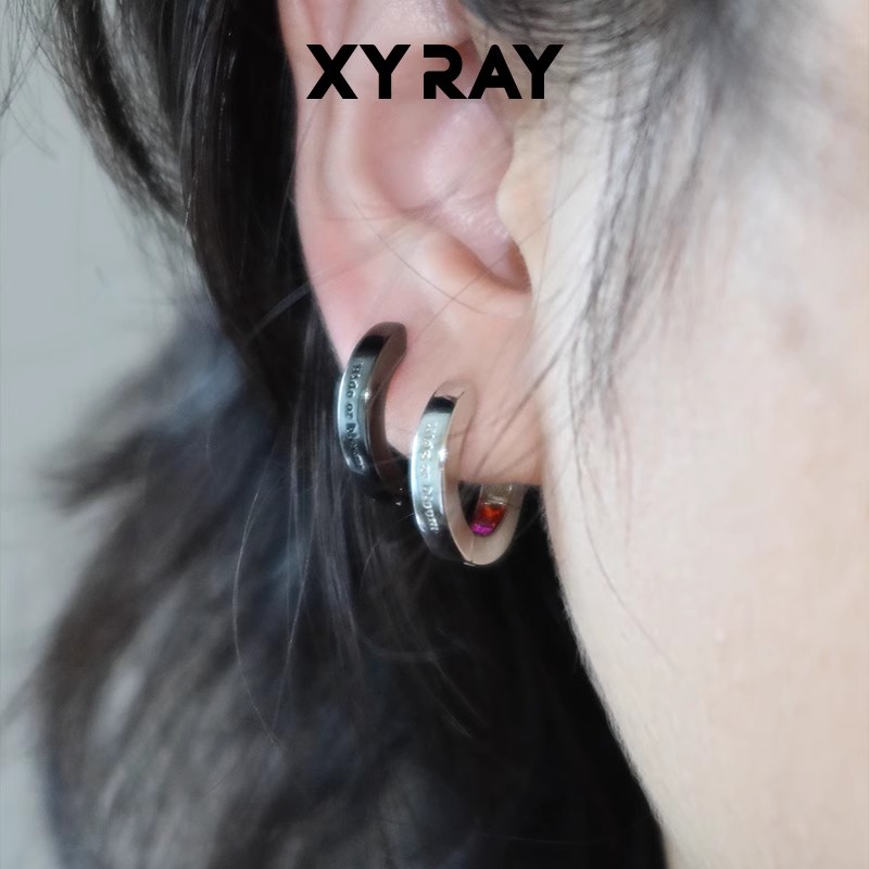 XYRAY Hoop Rainbow Earrings for Women 2025 New bestseller Spring/Summer High-end stud earrings and elegant earrings Specification image