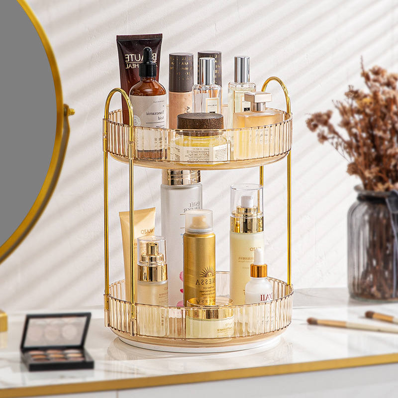 J149-008 Bathroom Storage shelf Punch free bathroom bedroom rotating makeup storage shelf jewelry storage box undefined