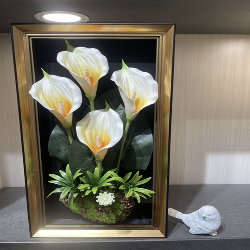 Chinese-style home decoration painting framing, living room hanging paintings, artworks with bright colors that can be mixed, sofa background photo frames, flower painting capital picture frames, oil painting frames Specification image