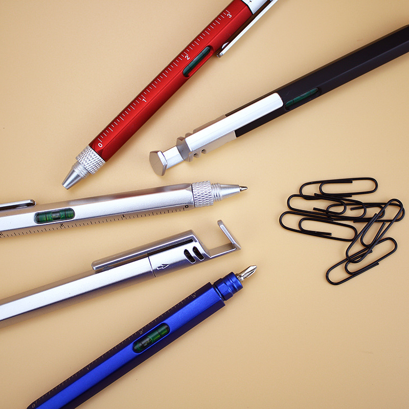 Ballpoint pen Multi-function tool Ballpoint pen Mobile phone stand Ballpoint pen strap Measures ballpoint pens Specification drawing