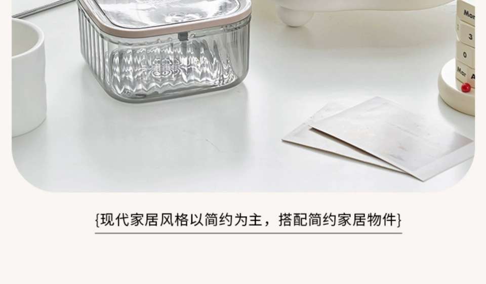 J149-010 Light luxury desktop garbage transparent bucket Sanitary bucket Hair accessories clip jewelry box Leather band headstring organizer box undefined