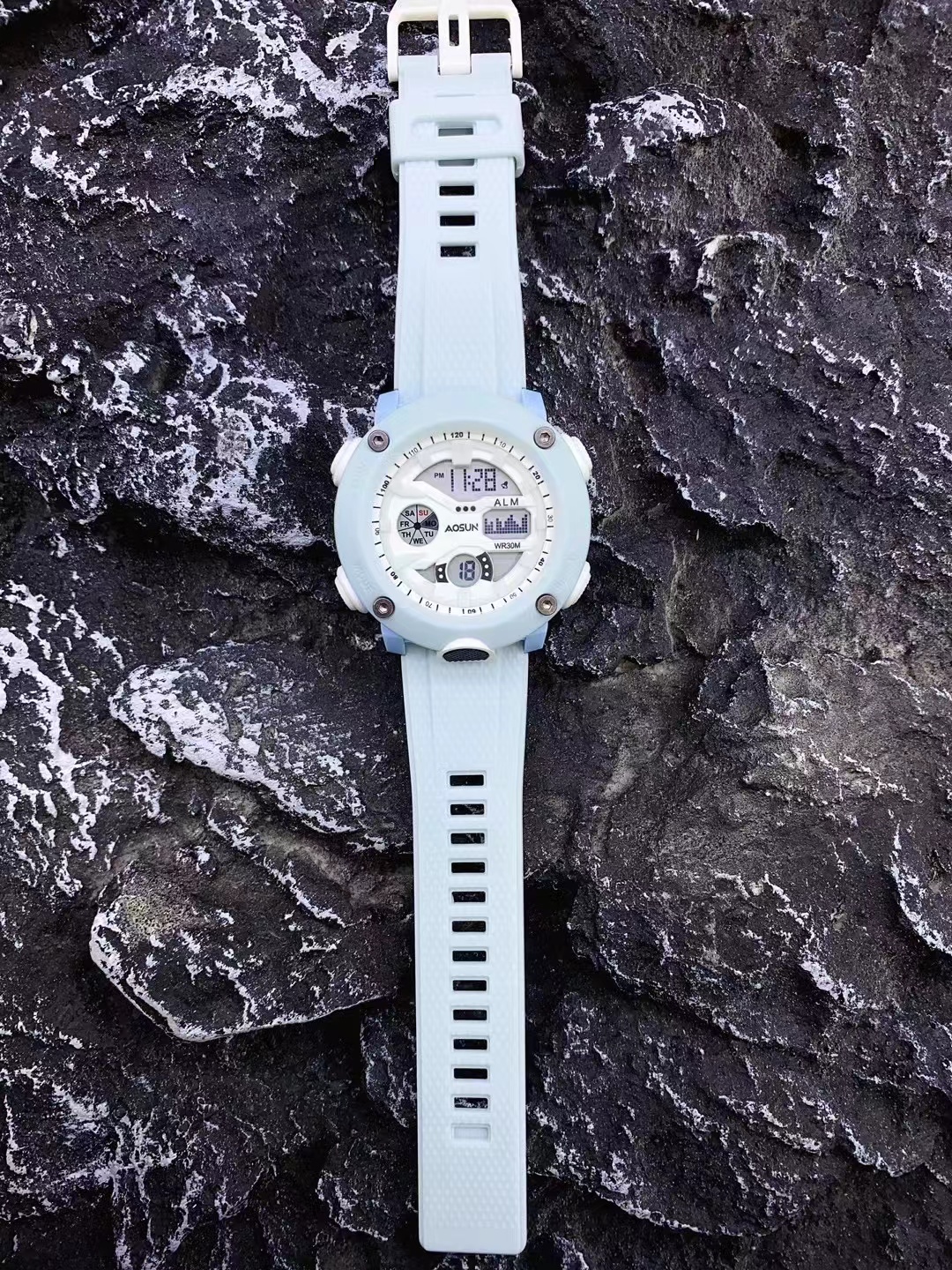AOSUN electronic watch for girls, junior and senior high school students, waterproof and multi-functional student watch for girls, youthful campus style Item Picture