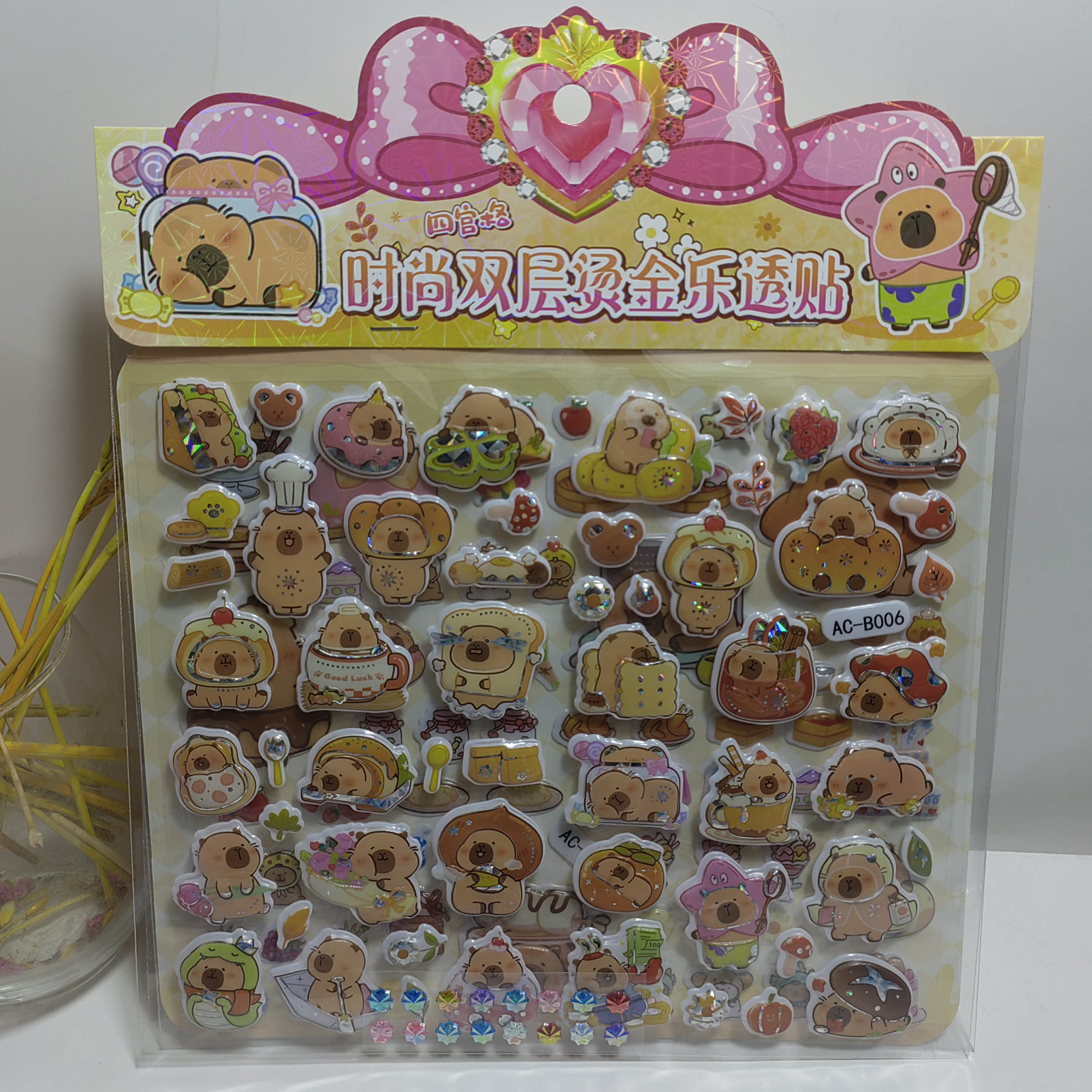 AC-B Double-layer gilded bubble stickers Application Scenario