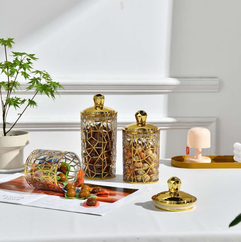 W16-A917-1 Cream-Colored Three-Piece Set Color Box Sealed Can Plastic Pet Turtle Crack Desktop Can Item Picture