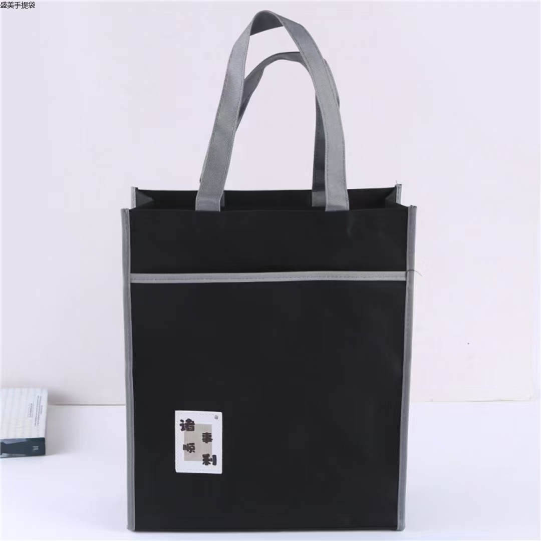 699 leather label trendy language simple style handbag, student tutorial bag, tutorial bag pic 3