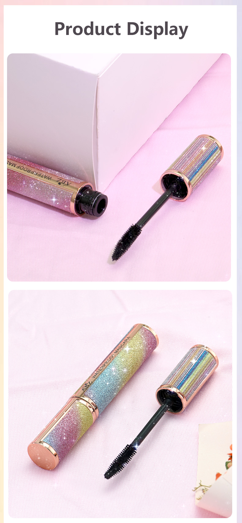 跨境正品ABZ星空睫毛膏防水汗定型液纤长浓密卷翘彩妆批发详情5