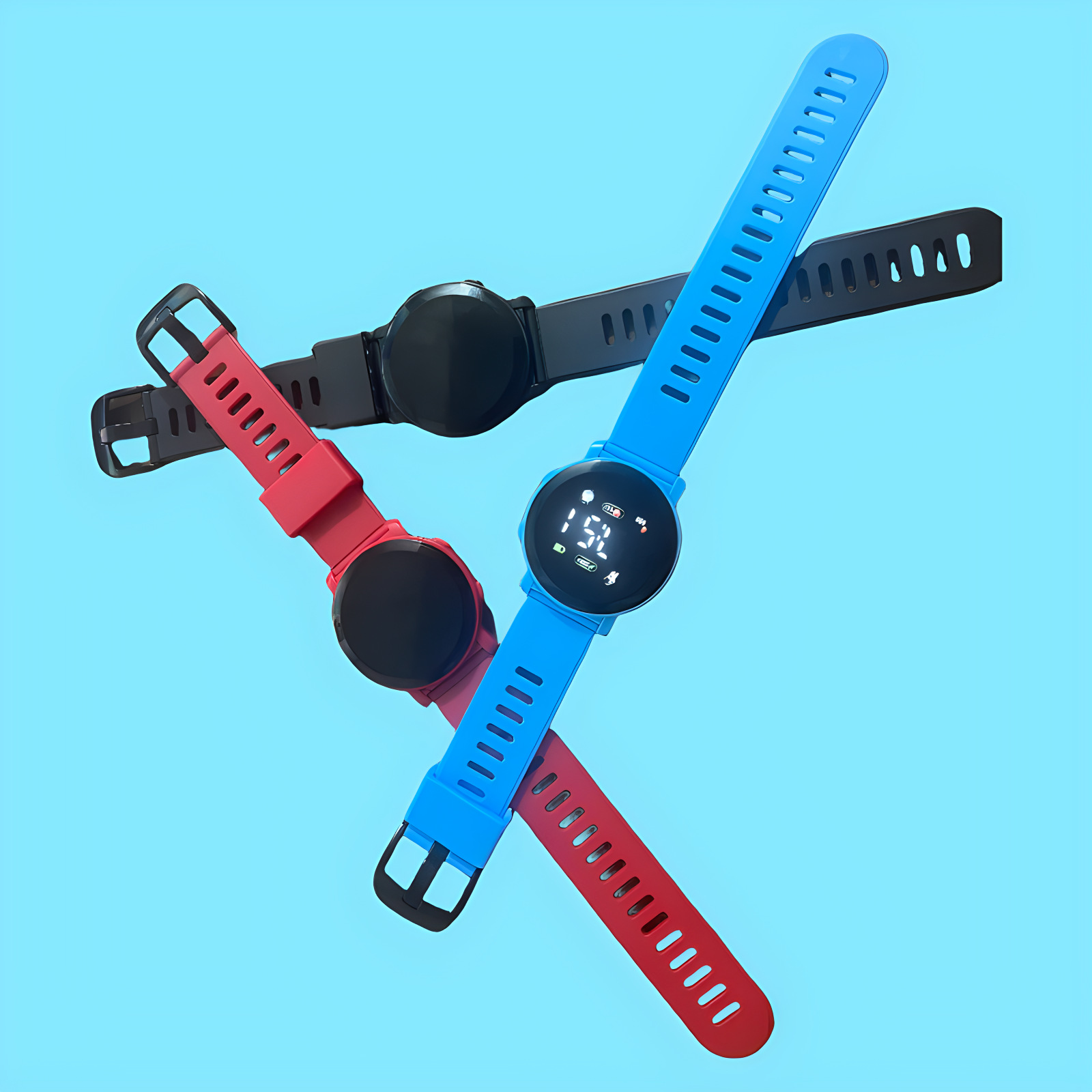 Student-oriented electronic fashion sports LED wristwatch with high appearance standards, cool and versatile detail image 2