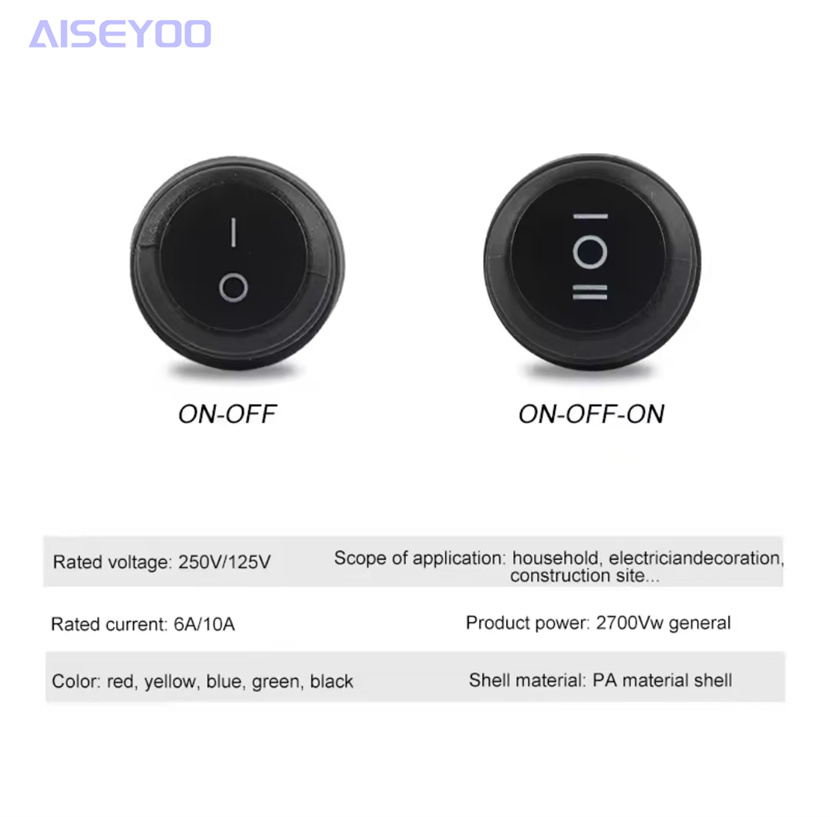 مفاتيح تبديل التيار الكهربائي ذات الفتحة 12V/24V/220V details Picture