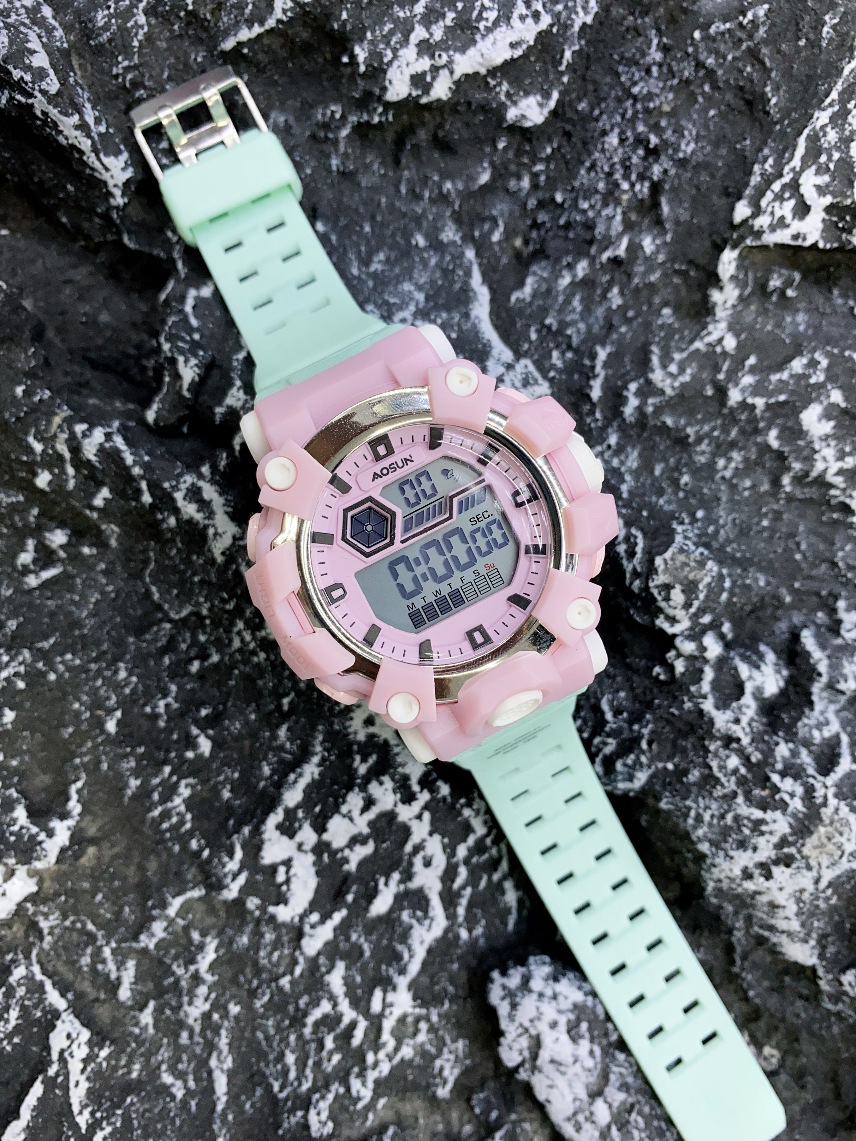 AOSUN电子手表女初高中女生运动防水多功能学生手表女款青春校园风手表1809新详情图4