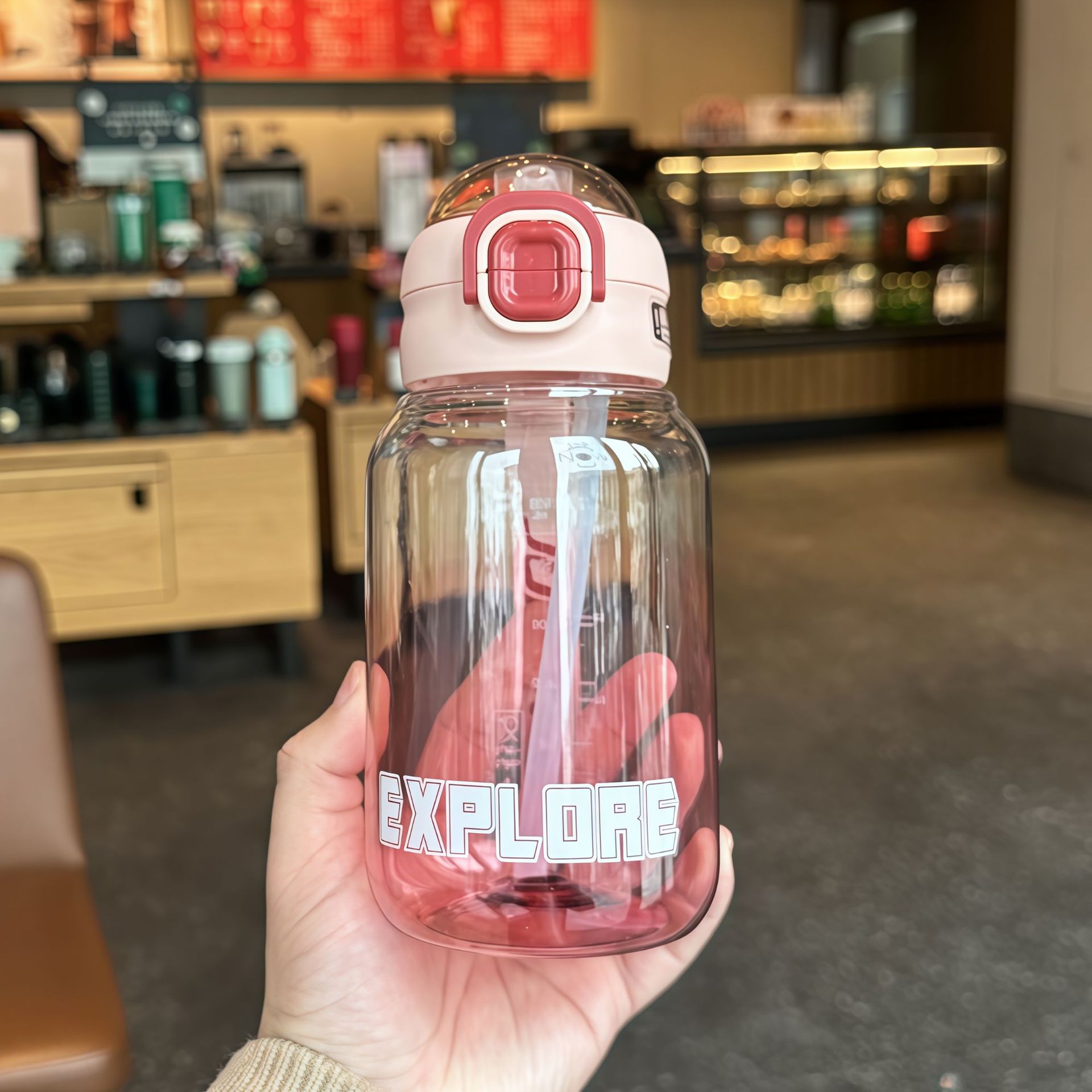 X152-XBD-6071 Summer new student plastic cup sippy cup Sports portable cup Girls large capacity water cup children's sippy cup details Picture