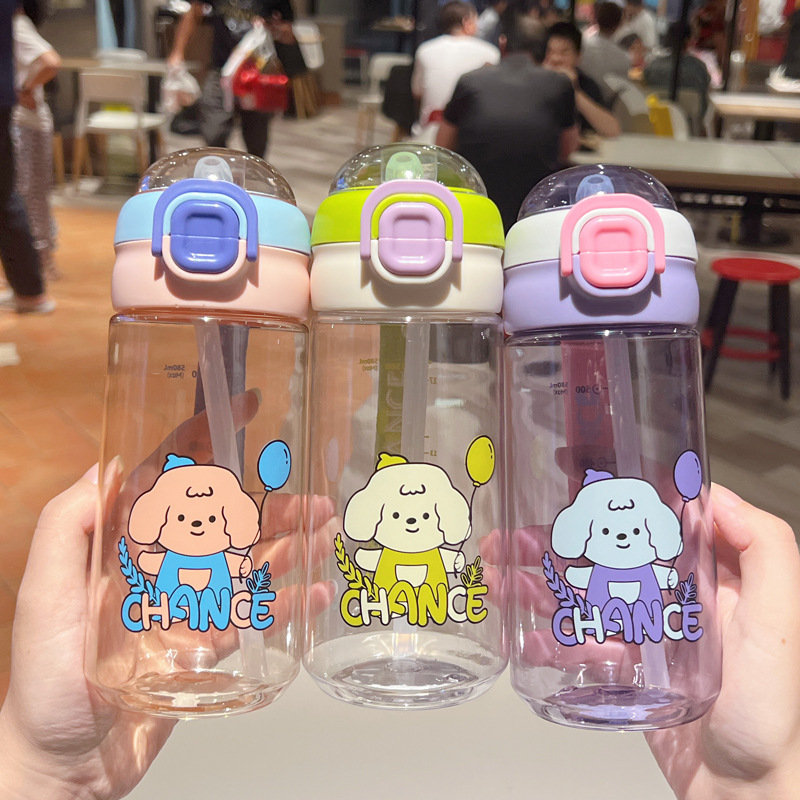 X152-XBD-6078 680ML summer simple plastic cup cartoon dog large capacity cup cute stool Item Picture
