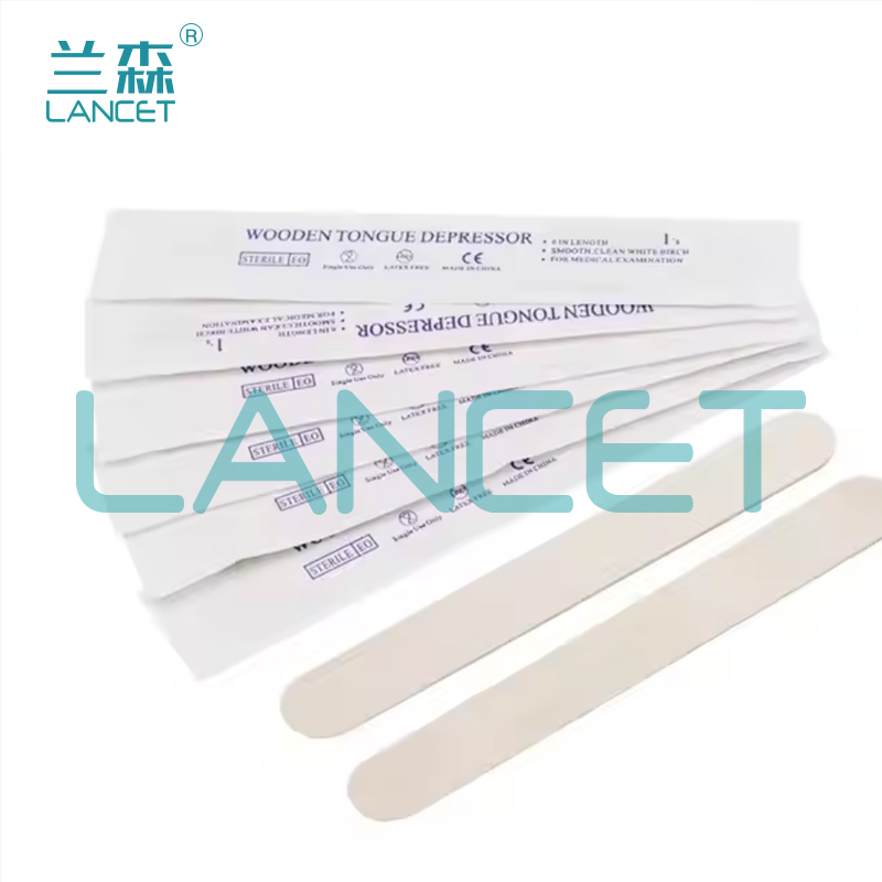 Médico depresor de lengua clínica de enfermería desechable externo de madera buccal paquete único examen paquete independiente Application Scenario