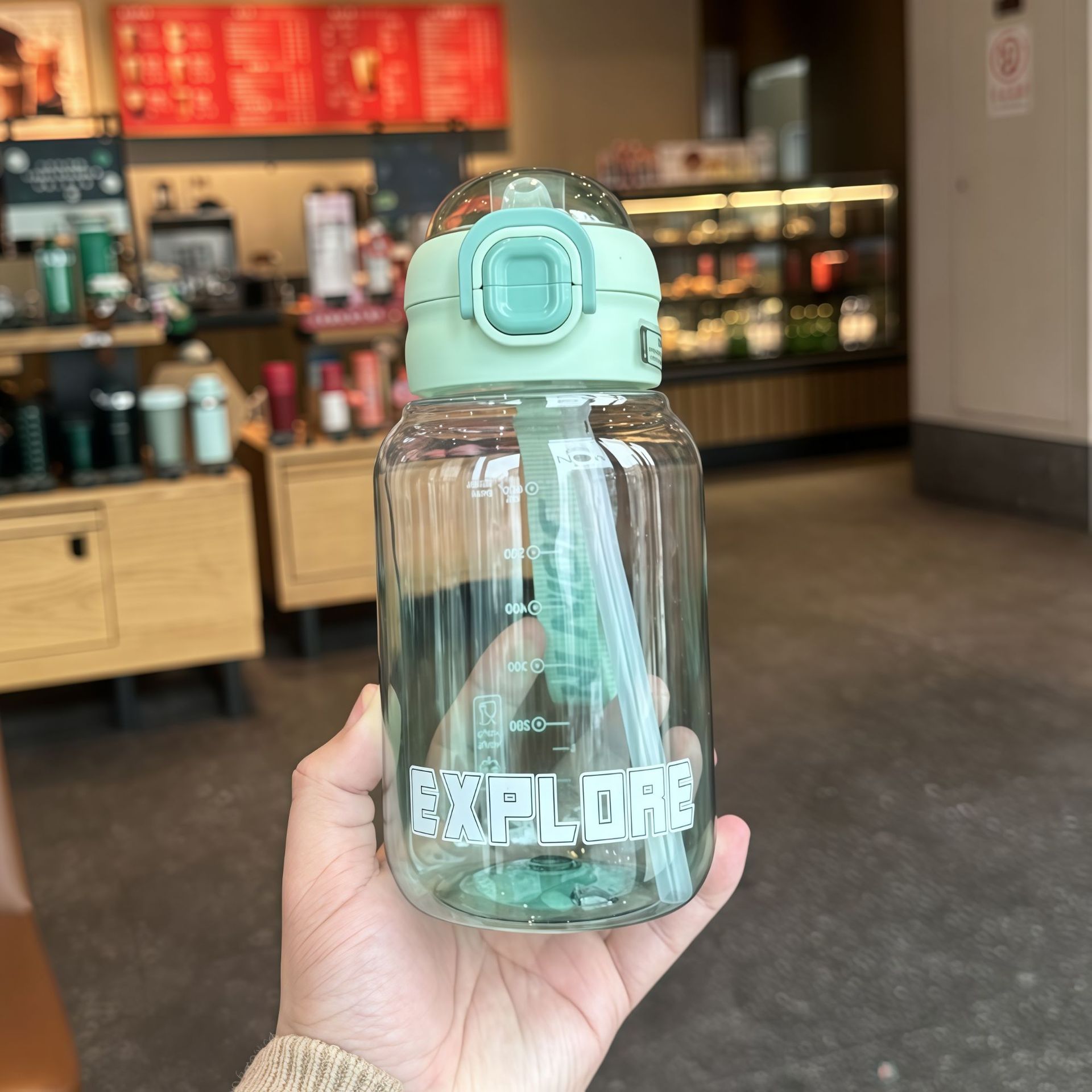 X152-XBD-6071 Summer new student plastic cup sippy cup Sports portable cup Girls large capacity water cup children's sippy cup Item Picture