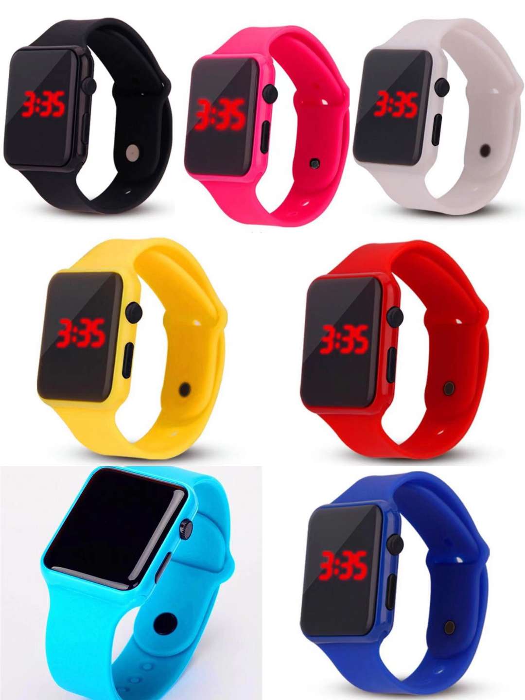 Comercio exterior venta caliente cuadrado LED reloj electrónico moda deporte tendencia estudiante pequeño cuadrado reloj electrónico para niños juguetes detail image 9