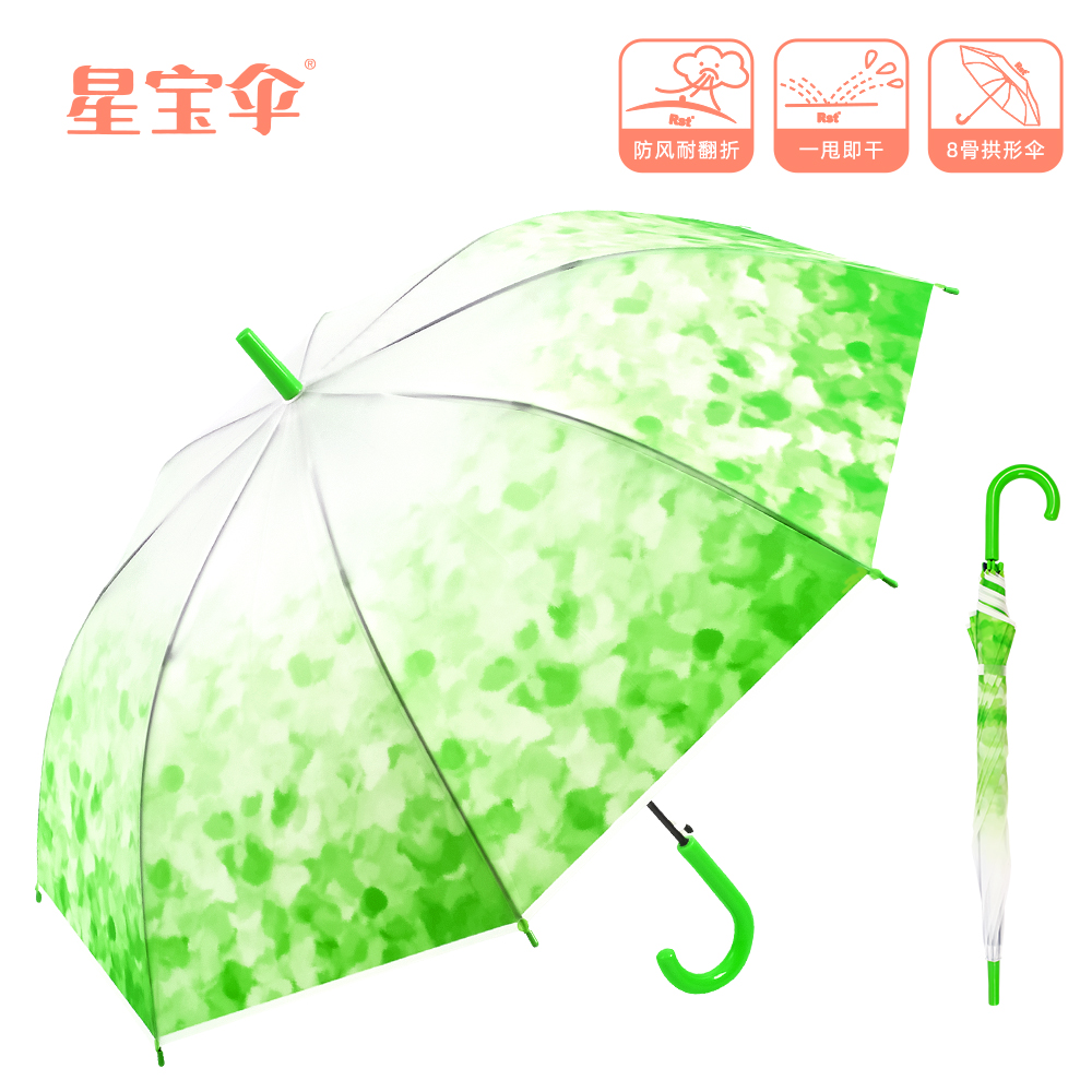 RST956 Xingbao New Transparent Umbrella, gradient flower umbrella, long-handled umbrella, ladies' umbrella, long umbrella, plastic umbrella wholesale Application Scenario