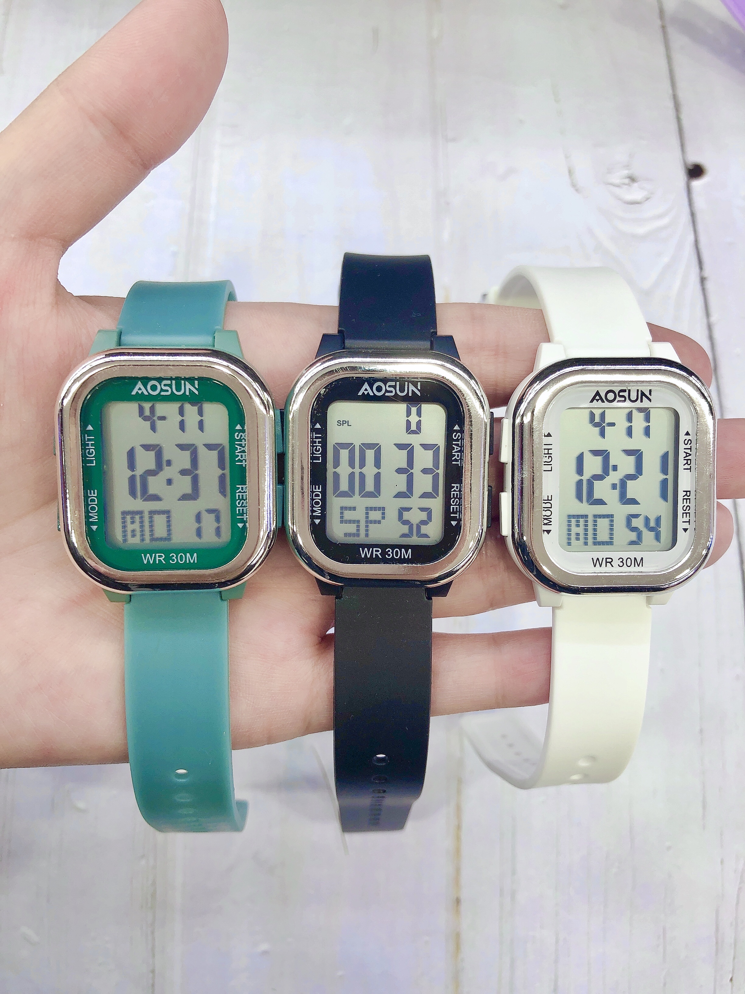AOSUN electronic Watch Men's student Watch Sports multi-functional anti-drop luminous alarm clock Children, junior high school students, senior high school Trend 1812 Item Picture