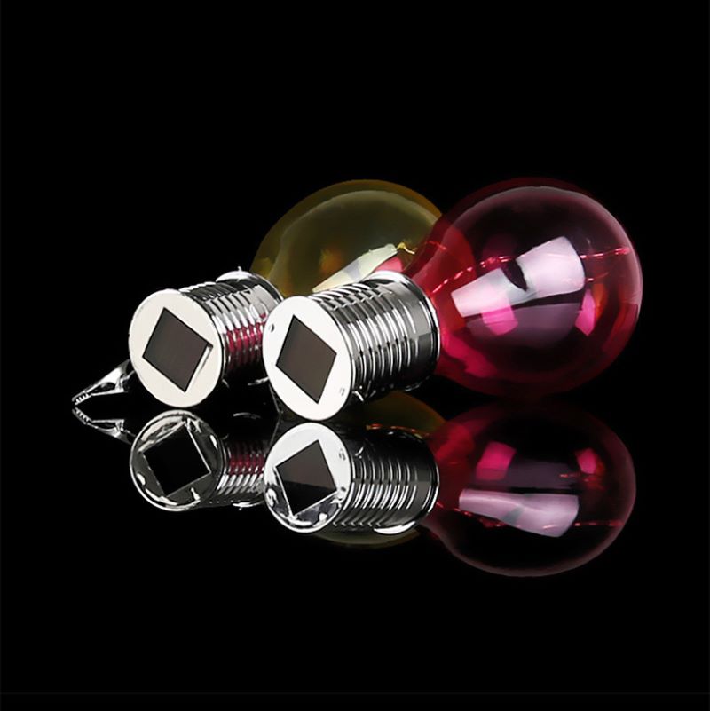 Glitter Outdoor solar decorative color light bulbs Solar LED festival color hanging light installation Decorate garden lights details Picture