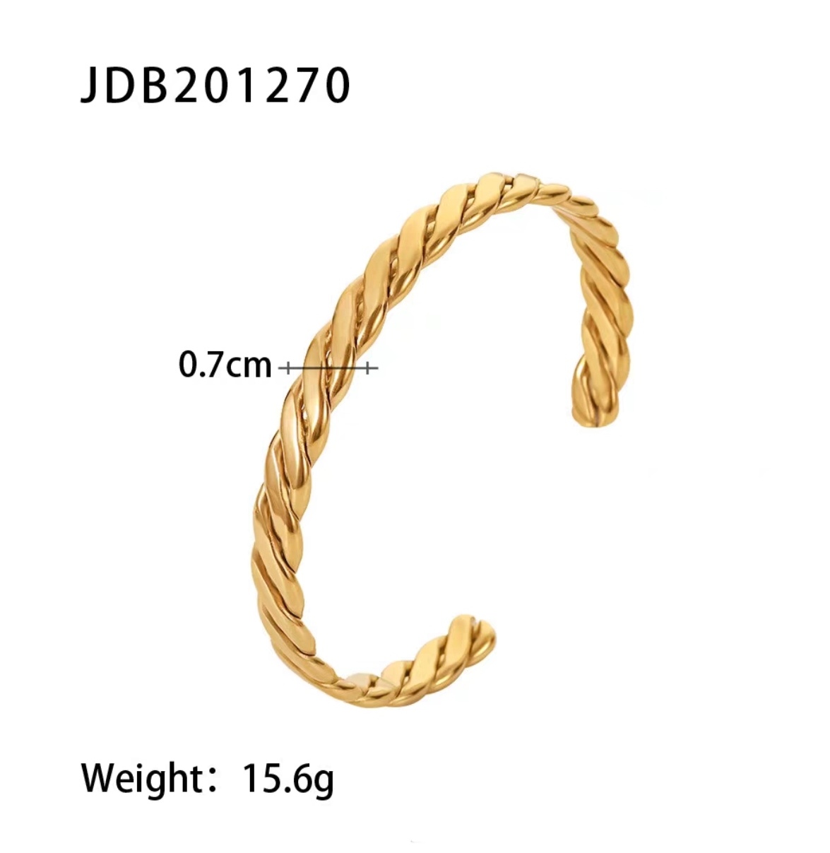 European and American ins retro titanium steel open gold bracelet, non-fading stainless steel bracelet, women's high-end look zircon bracelet