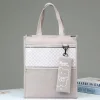 New 726 simple solid color Oxford fabric tote bag, student tutorial bag, tutorial bag Specification image