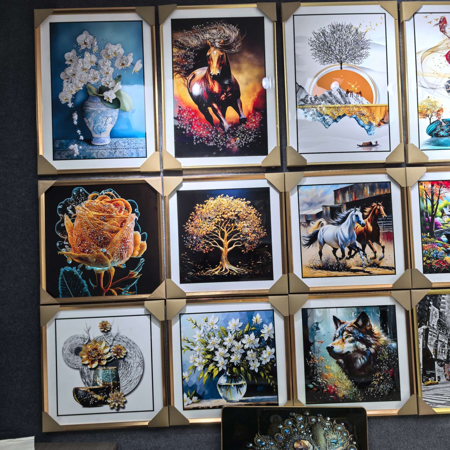 晶钻画 欧美抽象风格 阿拉伯语元素 家饰挂画 沙发背景墙艺术品 挂在墙上的阿拉伯风情详情图6