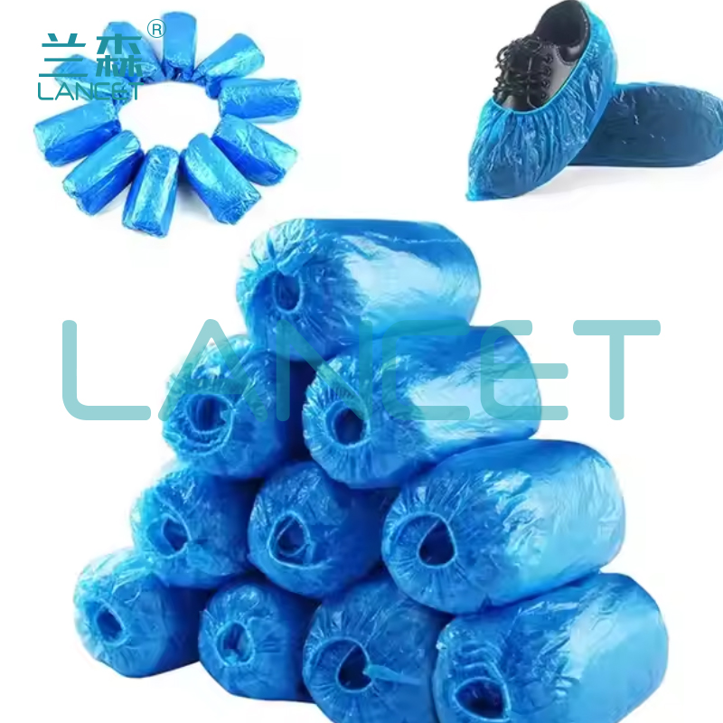 Wholesale of disposable shoe covers made of CPE plastic, thickened, wear-resistant and anti-slip, suitable for factory computer rooms, household indoor use, men and women details Picture