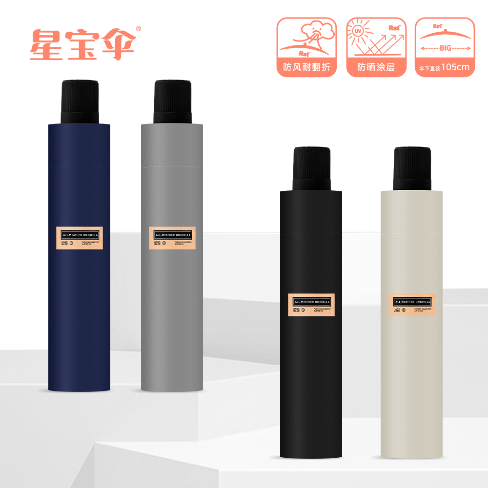 9626 Adult umbrella, universal three-fold hand-opening windproof enlarged umbrella, black rubber UV-resistant umbrella, 10-bone durable umbrella, wholesale umbrella Item Picture