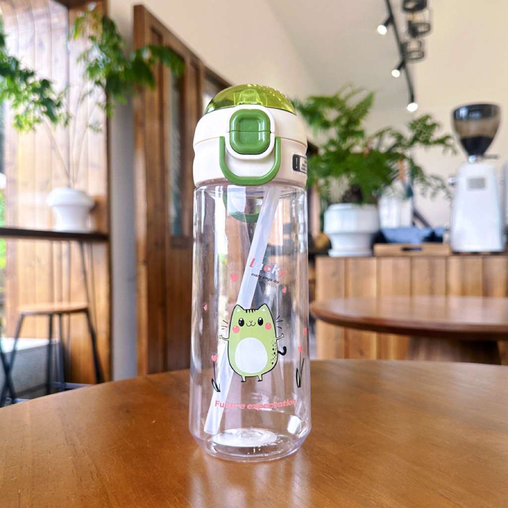 X152-XBD-6079 Internet celebrity children's plastic double drink cup cute spring cover outdoor portable straw straight drink student sports water cup Application Scenario