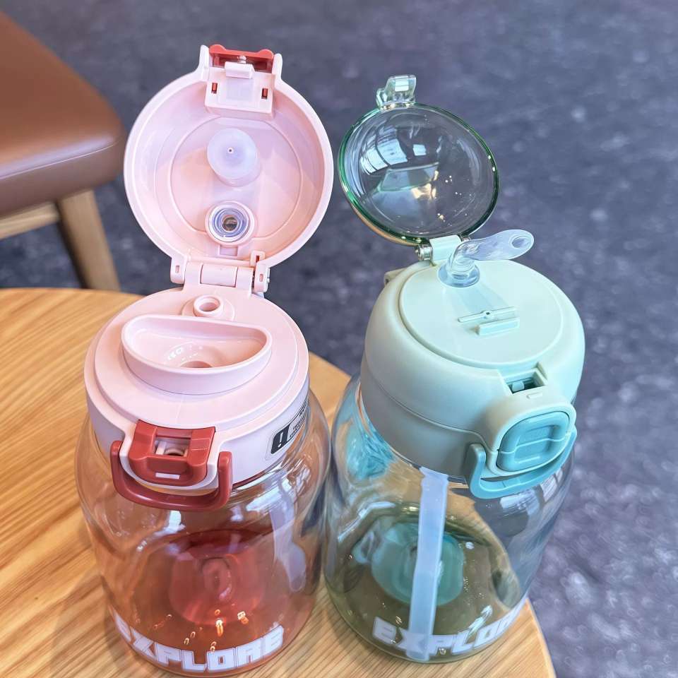 X152-XBD-6071 Summer new student plastic cup sippy cup Sports portable cup Girls large capacity water cup children's sippy cup Item Picture