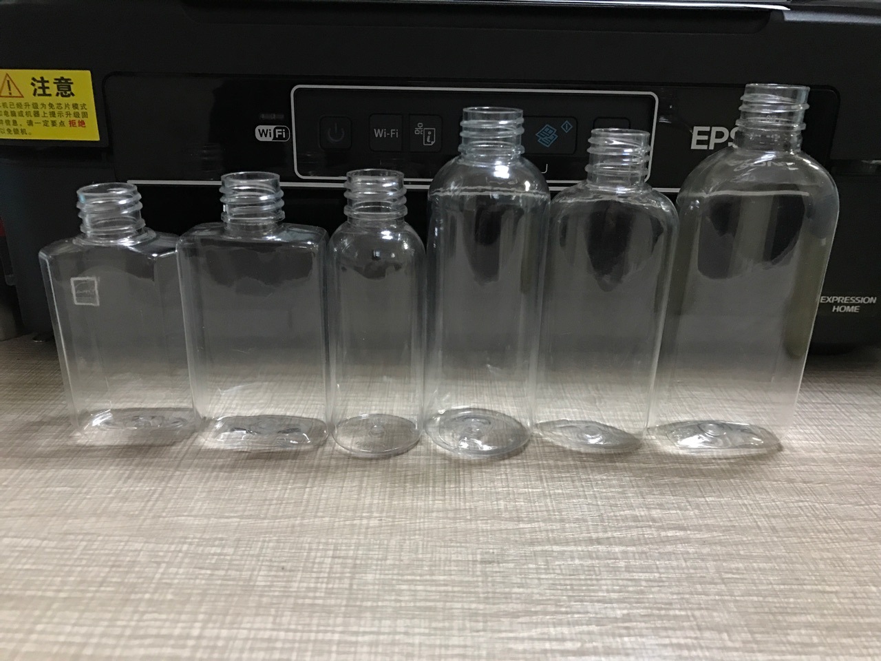 现货60-100ml pet凝胶免洗手液翻盖瓶 扁圆四方八角消毒液瓶02