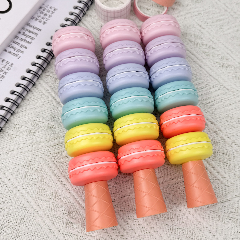 Highlighters Creative Macron cookie Highlighters Children's multi-section color painting highlighters Graffiti markers full figure