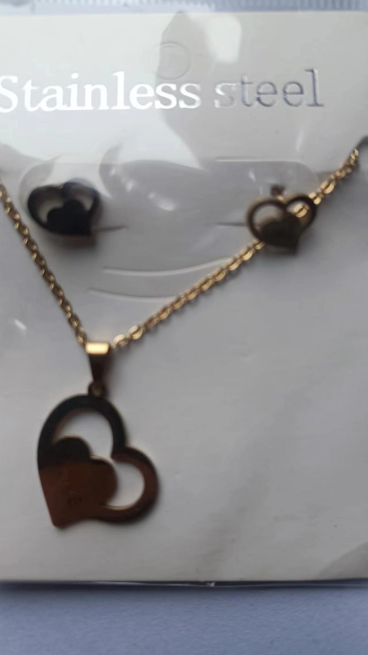 华贝儿不锈钢饰品跨境欧美流行饰品珠宝首饰项链耳环MA052